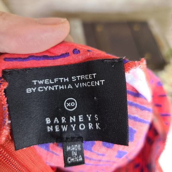 Cynthia Vincent Barneys New York Geometric Dress Medium - Picture 3 of 7